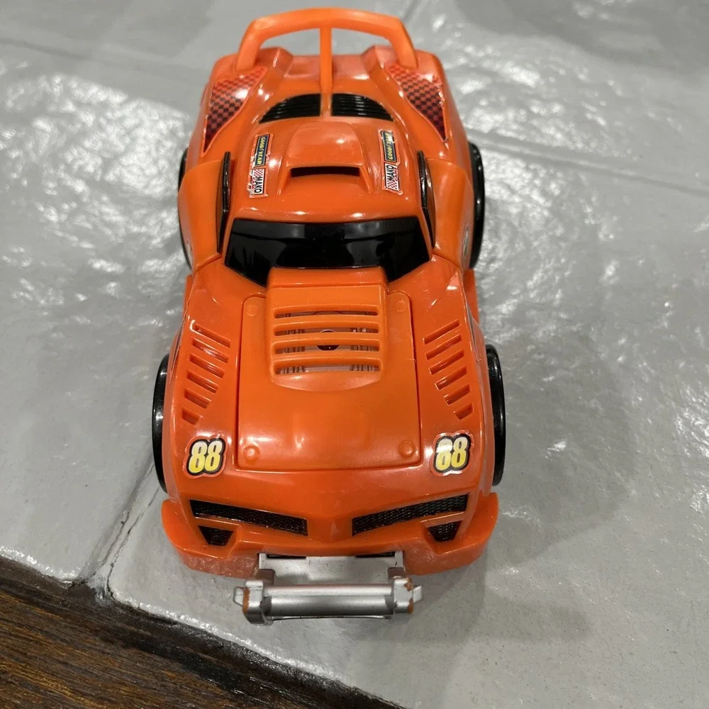 Mattel 2007 Fisher Price Shake N Go Rally Race Crash Ups Purple Orange Car 88#33